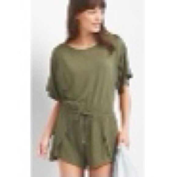 Gap -Olive Green Tie Back Romper - Picture 11 of 12